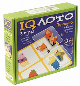 Комплект из трех игр - Пластиковое лото. Половинки, 3+ (Айрис Пресс, 25301АП)