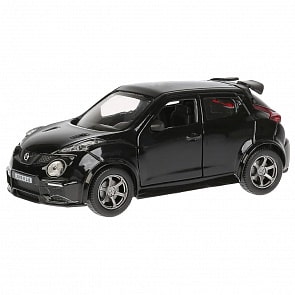 Машина металлическая свет и звук Nissan Juke-R 2.0, 12 см., инерционная, черная (Технопарк, JUKE-BKM-SL)