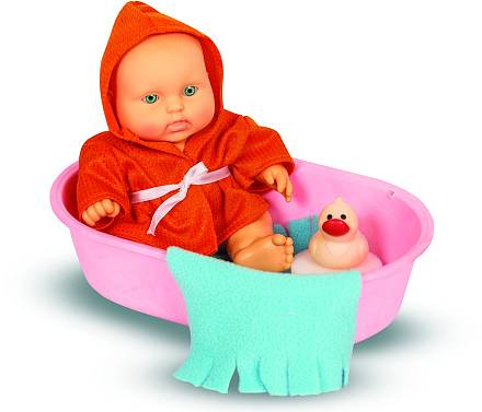 Кукла Карапуз мальчик в ванночке, 20 см 