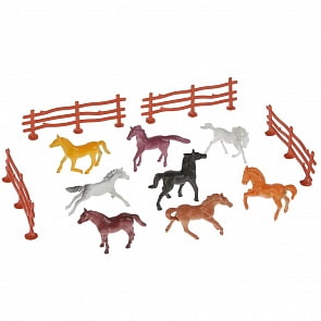 Игрушки из пластизоля – Лошади, 8 фигурок (Играем вместе, 830M)