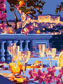 Раскраска по номерам Романтичный вечер (Lori, Ркн/ф-238)