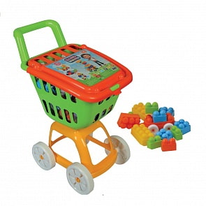 Конструктор - Волшебные детали, 38 штук в корзине супермаркета (Terides, Т6-040)