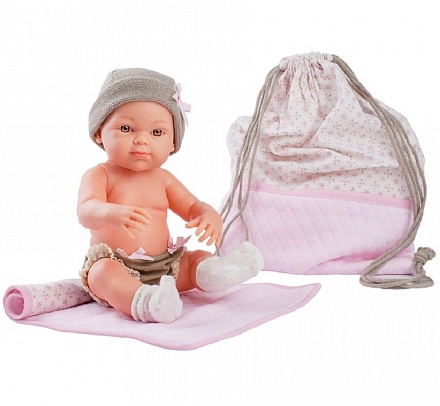 Кукла Бэби с рюкзаком и одеяльцем, 32 см, розовый 