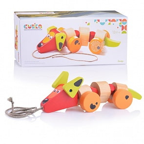 Каталка деревянная – Такса (Cubika, 13623)