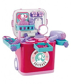 Набор игровой в чемодане с выдвижной ручкой - Стилист, световые и звуковые эффекты (Junfa Toys, L666-37A)