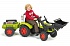 Трактор-экскаватор педальный с прицепом, зеленый, 191 см.  - миниатюра №2