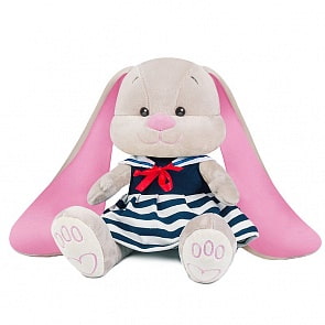 Мягкая игрушка Зайка Jack&Lin - Морячка в синем платье с воротником, 25 см (MaxiToys, JL-036-25-KCO)