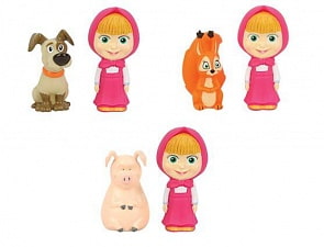 Пластизоливые фигурки - Маша с животными. Маша и Медведь (Затейники, 1129152)