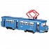Трамвай 18 см, открываются двери, инерционный механизм, свет и звук  - миниатюра №2