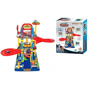 Игровой набор – Многоуровневый гараж с вертолетной площадкой и машинками (Yako, Y3941866)