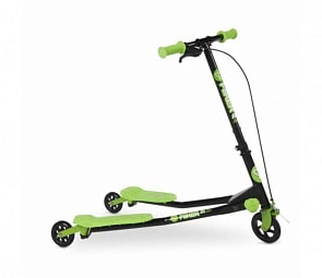 Инерционный трехколесный самокат YVolution Fliker Air A1, зеленый (YVolution, 100029)