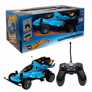 Багги Hot Wheels на радиоуправлении, 1:20, cо светом и звуком, скорость до 19 км/ч, с АКБ, синий (1Toy, Т10980)