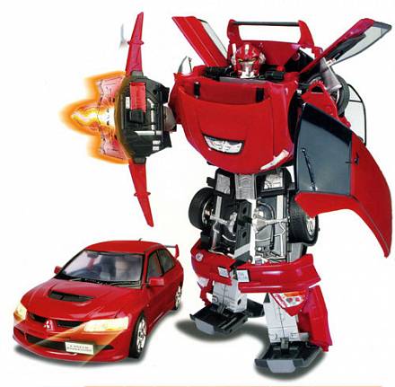Робот-трансформер "Galaxy Defender" машина Mitsubishi Lancer, свет+звук 