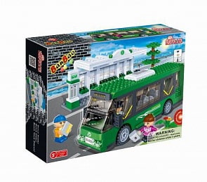 Автобус с автобусной остановкой, 372 детали (BANBAO, 8768)