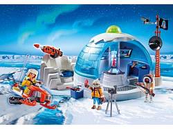 Игровой набор – Полярная экспедиция: Штаб-квартира арктической экспедиции, свет (Playmobil, 9055pm) - миниатюра