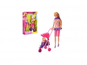 Кукла с коляской и собачкой (Defa Lucy, 8205) (ассортимент)