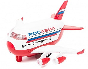 Самолет Росавиа, металлический инерционный со светом и звуком, 1:43 (Технопарк, CT10-080-1-2)