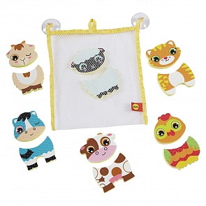 Набор фигурок-стикеров для ванны в сетке – Веселые друзья (Alex, 200103-5)