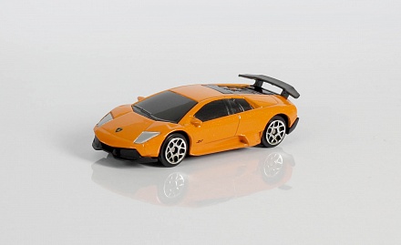Металлическая машина - Lamborghini Murcielago LP670-4, 1:64, оранжевый 