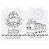 Развивающая раскраска с вырубкой в виде персонажа - Робот Трейнс  - миниатюра №1