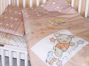 Постельное белье Zoo Bear, 3 предмета, цвет – бежевый (Золотой Гусь, 2053)