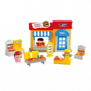 Игровой набор – Кафе, 16 предметов (Playgo, 9872)