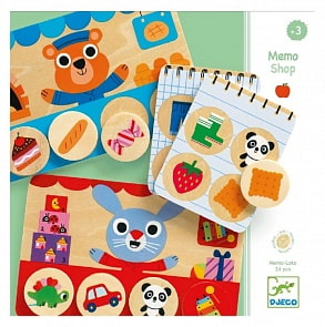 Деревянная игра – Лото Мемо-магазин (Djeco, 01642k)