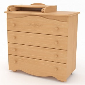 Комод детский Гандылян КО-2010-6 Сильвия Люкс, натуральный (Gandylyan, GAN-КО 2010-6_натуральный)