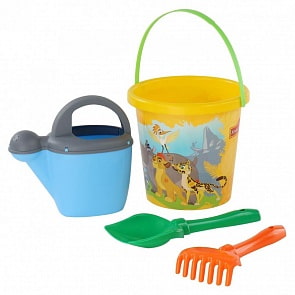 Набор Disney Хранитель Лев №7: ведро с наклейкой, лопатка №5, грабельки №5, лейка №10 (Полесье, 65797)