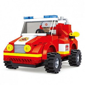 Конструктор Пожарная бригада. Пожарный автомобиль, 133 детали (Ausini, 21403)