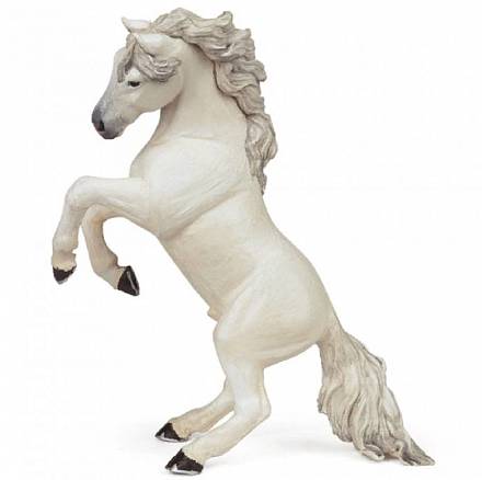 Игровая фигурка – Лошадь белая на дыбах 