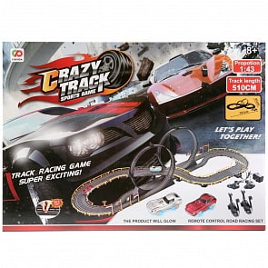 Трек с машинками от сети 220V – Crazy track 8428, 510 см, свет (B1569289sim)