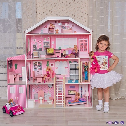 Интерактивный кукольный дом – Поместье Розабелла, с мебелью, свет, звук отParemo, PD318-20 - купить в интернет-магазине ToyWay