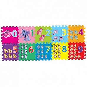 Коврик-пазл «Моя маленькая пони» с вырезанными цифрами (Играем вместе, FS-NUM-MLPsim)