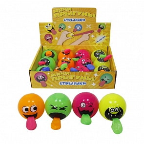 Мячик-стрелялка Рожицы, 5,5 см, со светом (1Toy, Т59850)