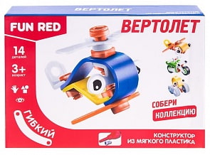 Гибкий конструктор – Вертолет, 14 деталей (Fun Red, FRCF001-H)
