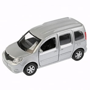 Машина металлическая Renault Kangoo 12 см., открываются двери, инерционная, серебристая (Технопарк, KANGOO-SL)