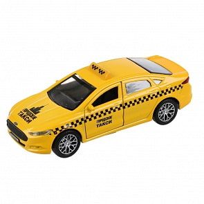 Машина металлическая Ford Mondeo Такси, 12 см, открываются двери и багажник, инерционная (Технопарк, MONDEO-T)