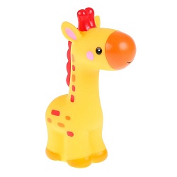 Игрушка капитошка для купания из пластизоля - Жираф Fisher-Price, 10 см в сетке (Играем Вместе, ST7-1) - миниатюра