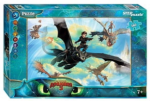 Пазл - Как приручить Дракона-3, 560 деталей (Step puzzle, 97067)
