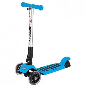 Трехколесный самокат, алюминиевая рама, нагрузка до 50 кг, голубой (Next, MD-H4-BLUEsim)