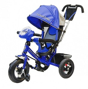 Велосипед 3-х колесный - Lexus Trike, синий, светомузыкальная панель, надувные колеса диаметром 30 и 25 см (Lexus Trike, 950M1-N1210-BLUEsim)