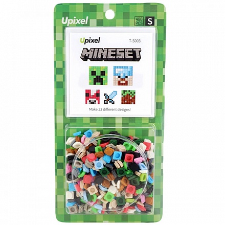 Комплект пикселей Mineset - Собери любую из 23 картинок T-S003 серия Майнкрафт 