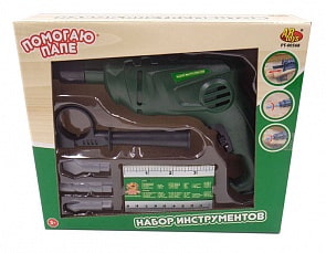 Набор инструментов в коробке 5 предметов – Помогаю папе (ABtoys, PT-00568)