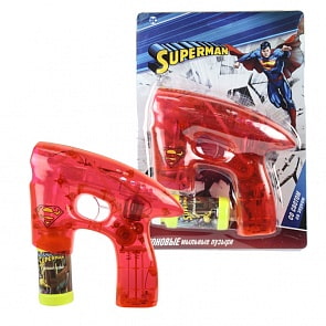 Мыльный пистолет из серии Superman, светится в темноте, звук, 45 мл. (1toy, Т59656)