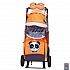 Санки-коляска Snow Galaxy City-2-1 - Панда на оранжевом, на больших колесах Eva, сумка, варежки  - миниатюра №4