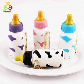 Мягкая игрушка антистресс – Бутылочка молока, 10 см (Junfa, SQ-80)