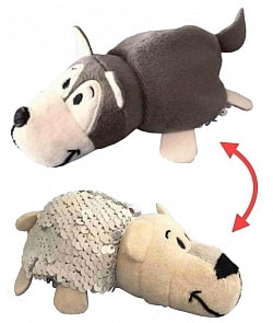 Мягкая игрушка - Вывернушка Блеск - Хаски-Полярный медведь, 12 см (1Тoy, Т15682)