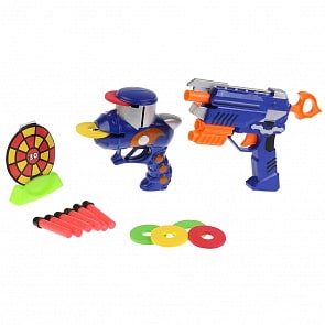 Бластер - Тир с мягкими пулями, дисками и мишенью (Играем вместе, B630505-R)