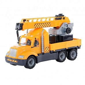 Автомобиль-кран с поворотной платформой Майк (Полесье, 55613)